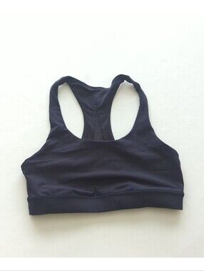Lululemon Dark Blue Invigorate Bra Mesh Inset Size 4